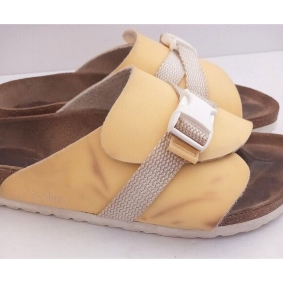 Birkenstock Papillio Carrie Yellow Birko Flor Sport Strap Snap Buckle 40 US 9N - Picture 6 of 10